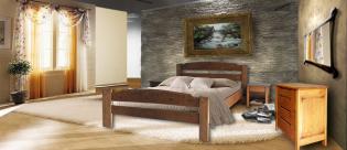 Кровать Эдель из массива (дуб) АРТ Мебель